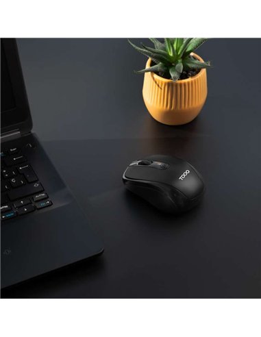 TooQ TQMW-1103-B Ratón Inalámbrico 2.4GHz 1600 DPI Negro