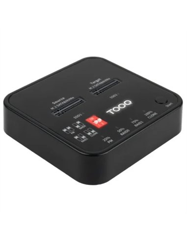 TooQ TQDS-201B Docking Station USB-C 3.2 Gen 2 2xM.2 NGFF/NVMe 10Gbps RAID Negro