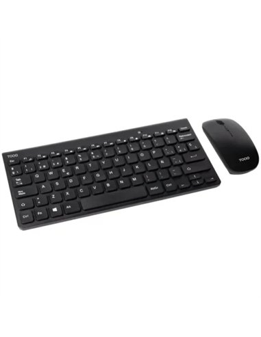 TooQ TQKMW-3101-B Kit Teclado y Ratón Inalámbrico 2.4GHz USB Negro