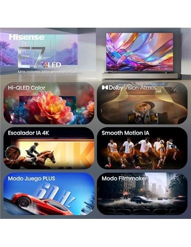 Hisense 85E7S 85" QLED Ultra HD 4K 60Hz Smart TV Televisor