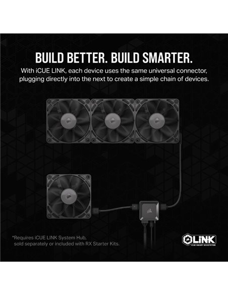 Corsair iCUE LINK RX120 Ventilador 120mm PWM Negro