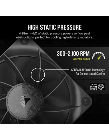 Corsair iCUE LINK RX120 Ventilador 120mm PWM Negro