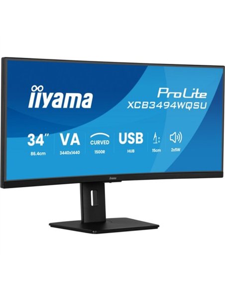 iiyama ProLite XCB3494WQSU-B1 34" LED VA UWQHD 120Hz Monitor Curvo