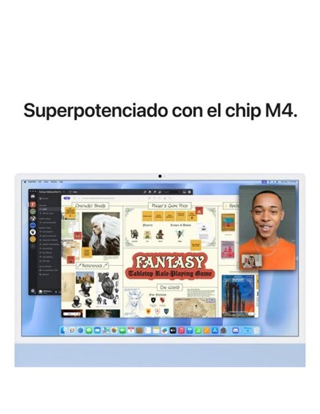 Apple iMac M4 10 Núcleos/ 24GB/ 512GB SSD/ GPU 10 Núcleos/ 24" Retina 4.5K Azul