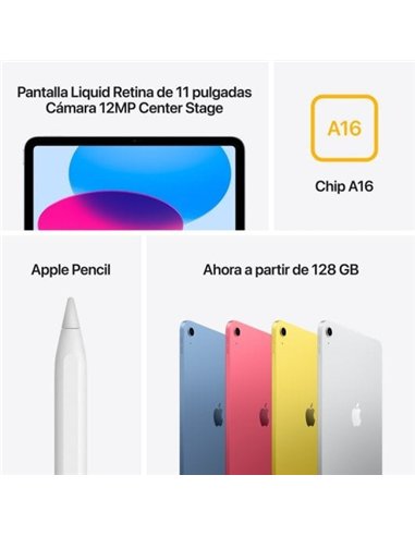 Apple iPad A16 2025 11" 128GB WiFi Rosa