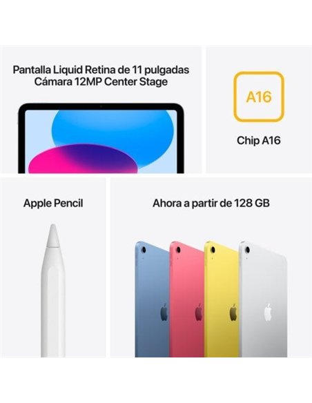 Apple iPad A16 2025 11" 128GB WiFi Rosa