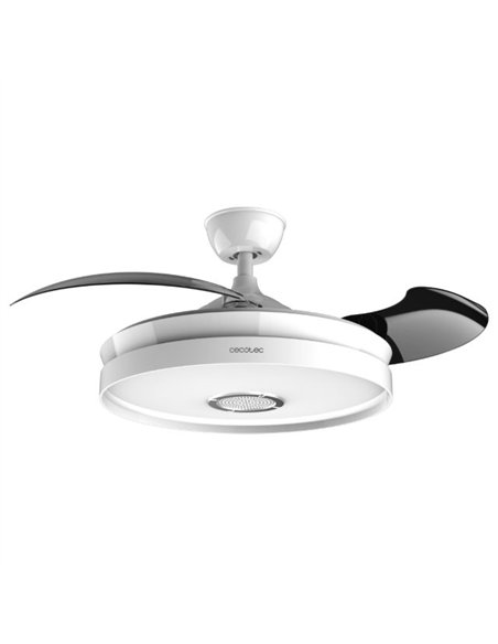 Cecotec EnergySilence Aero 4360 Invisible Sound Ventilador de Techo 35W LED 22W Bluetooth Aspas Retráctiles