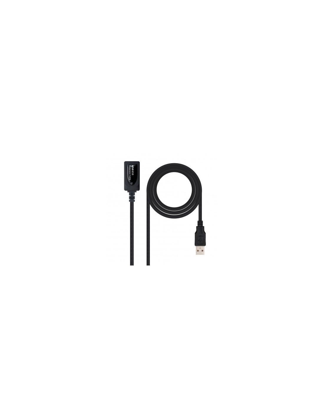 CABLE USB NANO CABLE USB2.0 A/M - USB2.0 A/H 5.0M NEGRO ALARGADOR C/AMPLIFICADOR - miniatura 3