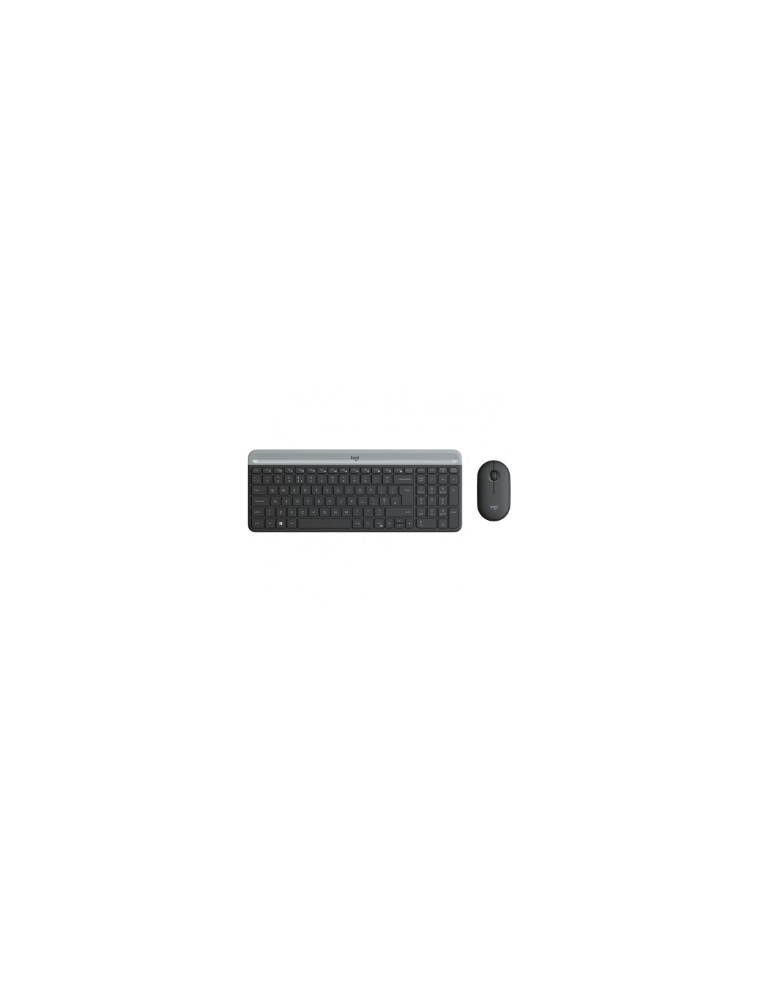 Logitech MK470 Slim Combo – Clavier Souris Sans Fil Ultra-Fin, Silencieux, Compact Design