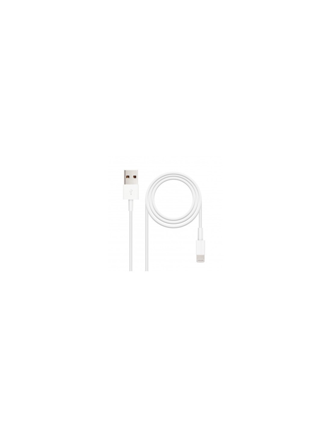 CABLE USB NANO CABLE USB2.0 A/M - LIGHTNING IPHONE 2.0M BLANCO - miniatura 4