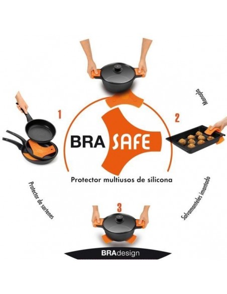 Bra Safe Verde - Silicona Alta Calidad (Salvamanteles Imantado / Manopla / Protector De Sartenes) 