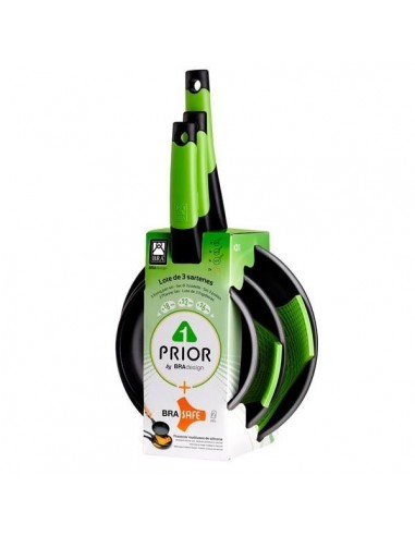 Bra Lote 3 sartenes Prior + 2 Bra Safe A121460 ø18cm ø22cm ø26cm