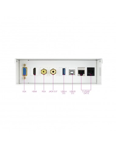 Nanocable Caja de Conexiones Multimedia de Pared VGA/HDMI/Jack3.5/RCA/USB/RJ-45