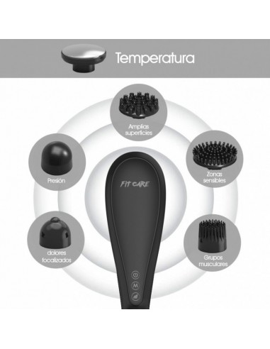 Woxter Fit Care Masajeador Eléctrico con Control de Temperatura Negro