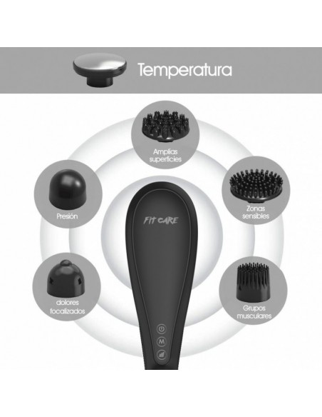 Woxter Fit Care Masajeador Eléctrico con Control de Temperatura Negro
