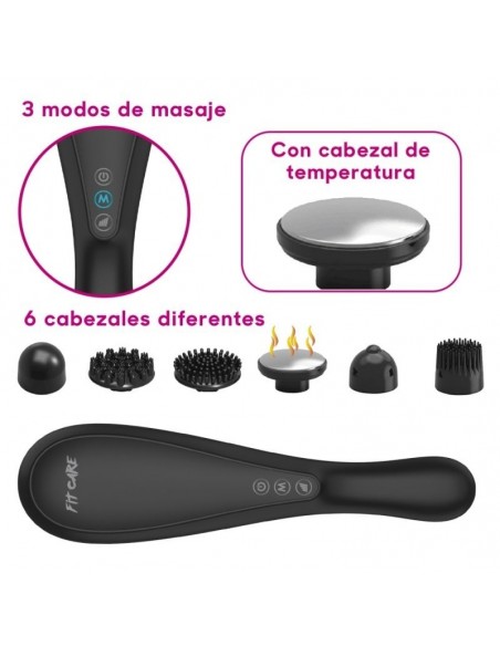 Woxter Fit Care Masajeador Eléctrico con Control de Temperatura Negro
