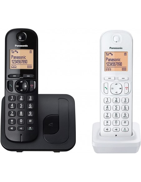 Panasonic KX-TGC212JT1 Dúo Teléfono Inalámbrico Negro/Blanco