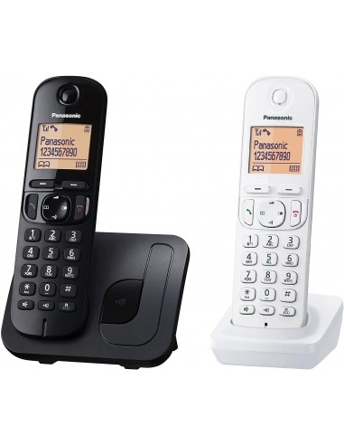 Panasonic KX-TGC212JT1 Dúo Teléfono Inalámbrico Negro/Blanco