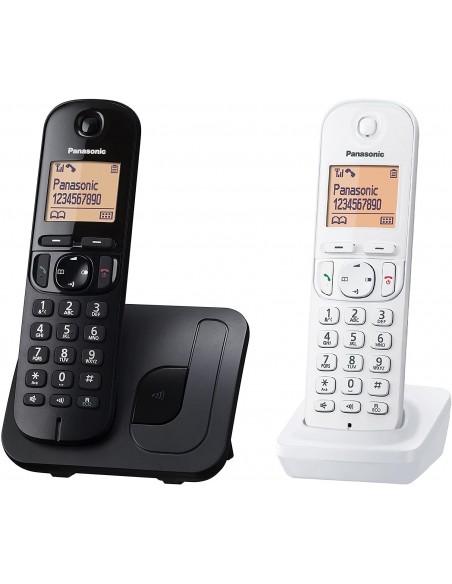 Panasonic KX-TGC212JT1 Dúo Teléfono Inalámbrico Negro/Blanco