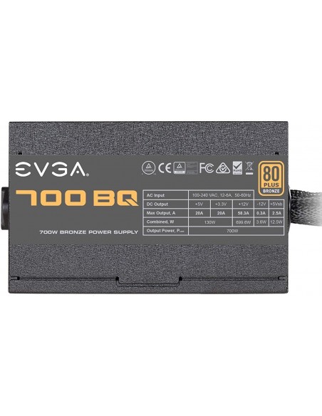 EVGA 700 BQ 700W 80 Plus Bronze Semi Modular Fuente