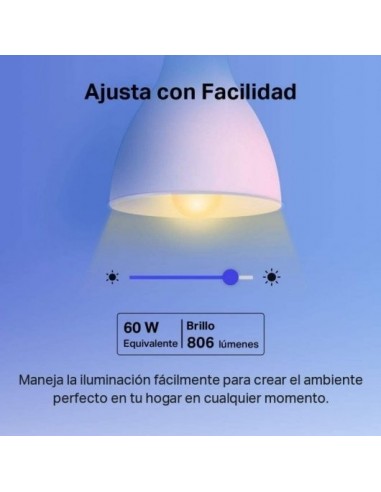 TP-Link Tapo L530E Bombilla de Luz Wi-Fi Inteligente Multicolor E27 Pack 2 Unidades