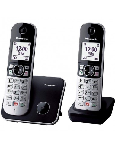 Panasonic KX-TG6852SPB Dúo Teléfono Inalámbrico Negro