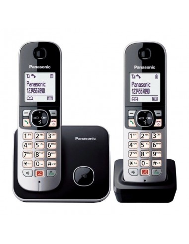 Panasonic KX-TG6852SPB Dúo Teléfono Inalámbrico Negro