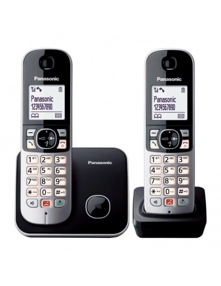 Panasonic KX-TG6852SPB Dúo Teléfono Inalámbrico Negro