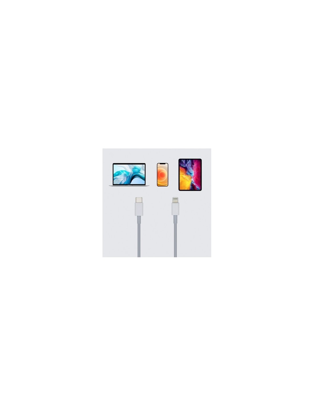 CABLE USB AISENS USB-C LIGHTNING - USB-C/M 1.0M BLANCO - miniatura 4