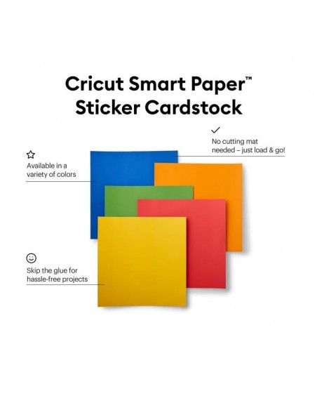 Cricut Smart Sticker Cardstock 10 hojas Brillantes 33 x 33cm