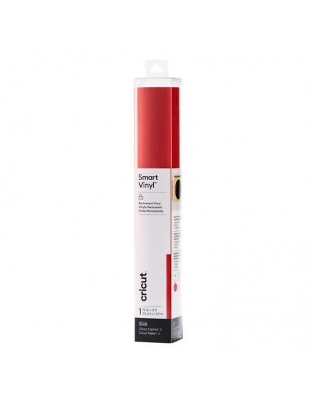 Cricut Smart Vinyl Permanente Rojo brillante 33 x 91cm