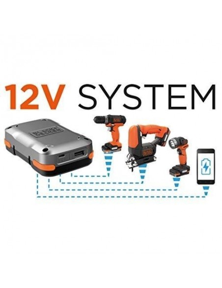 Black & Decker Taladro Percutor con batería 12V USB