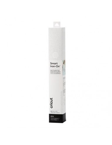 Cricut Smart Iron-on Vinilo Termoadhesivo Purpurina Blanca 33 x 91cm