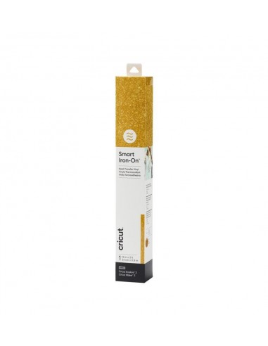 Cricut Smart Iron-on Vinilo Termoadhesivo Purpurina Dorada 33 x 91cm