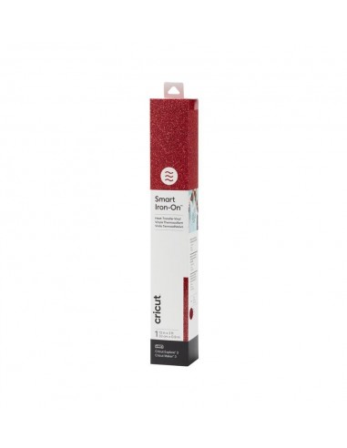 Cricut Smart Iron-on Vinilo Termoadhesivo Purpurina Roja 33 x 91cm