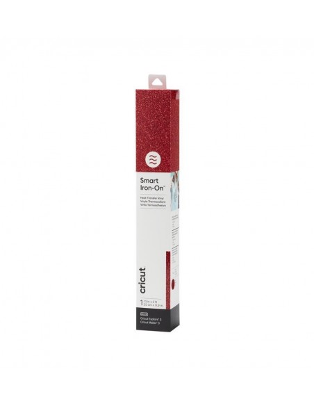 Cricut Smart Iron-on Vinilo Termoadhesivo Purpurina Roja 33 x 91cm