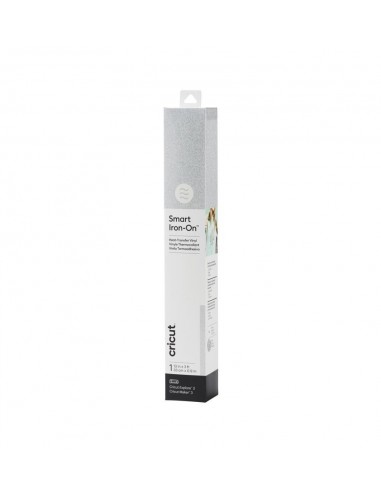 Cricut Smart Iron-on Vinilo Termoadhesivo Purpurina Plata 33 x 91cm