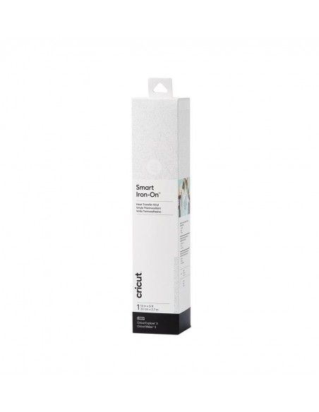Cricut Smart Iron-on Vinilo Termoadhesivo Purpurina Blanca 33 x 273cm