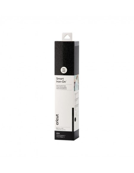 Cricut Smart Iron-on Vinilo Termoadhesivo Purpurina Negra 33 x 273cm