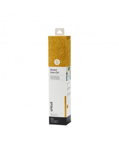 Cricut Smart Iron-on Vinilo Termoadhesivo Purpurina Dorado 33 x 273cm