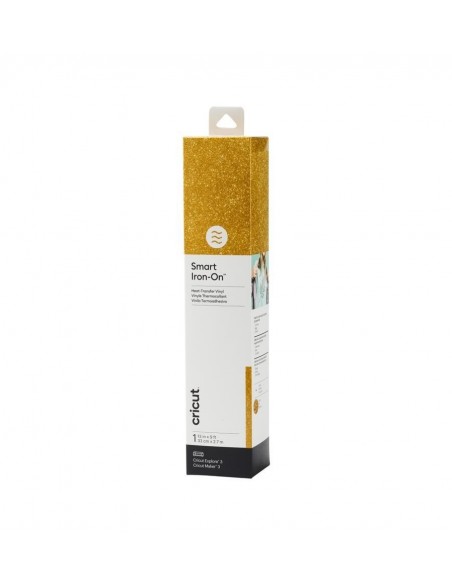 Cricut Smart Iron-on Vinilo Termoadhesivo Purpurina Dorado 33 x 273cm