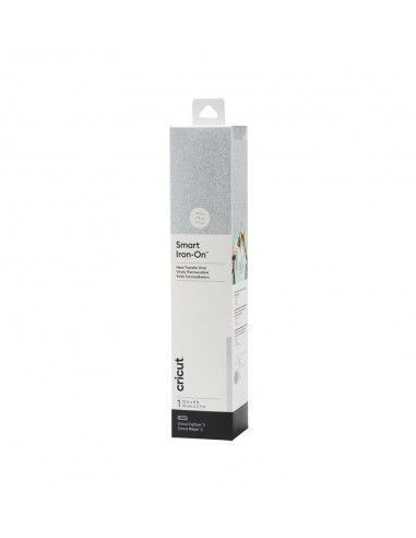 Cricut Smart Iron-on Vinilo Termoadhesivo Purpurina Plata 33 x 273cm