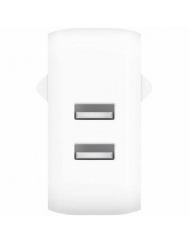Belkin Playa Dual USB-A Cargador de Pared 24W Blanco