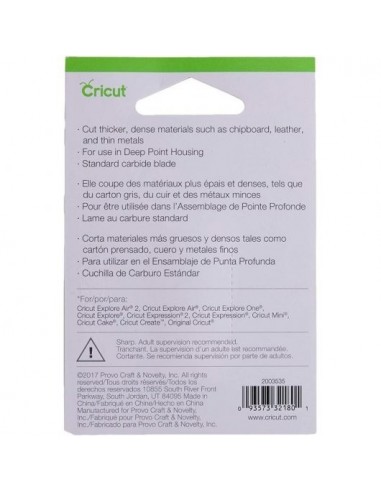 Cricut Set de 2 Cuchillas de Repuesto de Corte Profundo