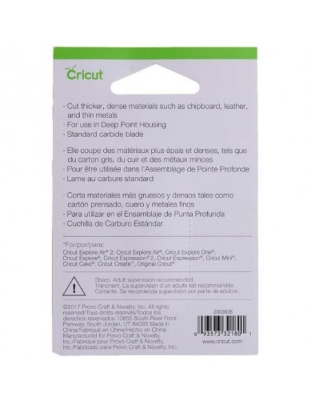 Cricut Set de 2 Cuchillas de Repuesto de Corte Profundo