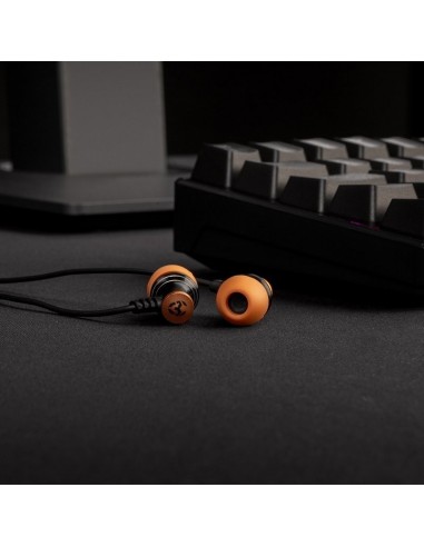 Krom Kinear Auriculares Gaming Intrauditivos Negro/Naranja