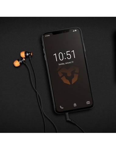 Krom Kinear Auriculares Gaming Intrauditivos Negro/Naranja