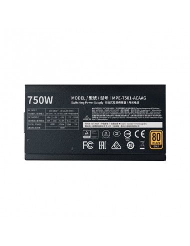 Cooler Master MWE Gold 750 V2 750W 80 Plus Gold Modular