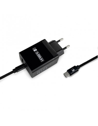 Subblim Cargador de Pared USB 2.4A + Cable USB-C Negro