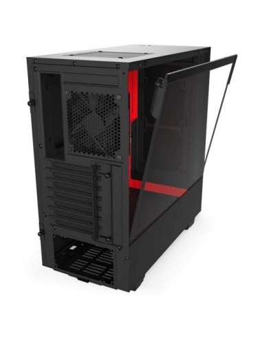 NZXT H510 Caja Cristal Templado USB 3.1 Negro/Rojo Mate